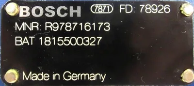 USED BOSCH R978716173 CONTROL VALVE BAT-1815500327