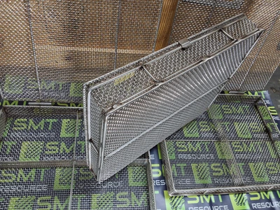 STAINLESS STEEL WIRE MESH PCB INLINE WASH BASKET