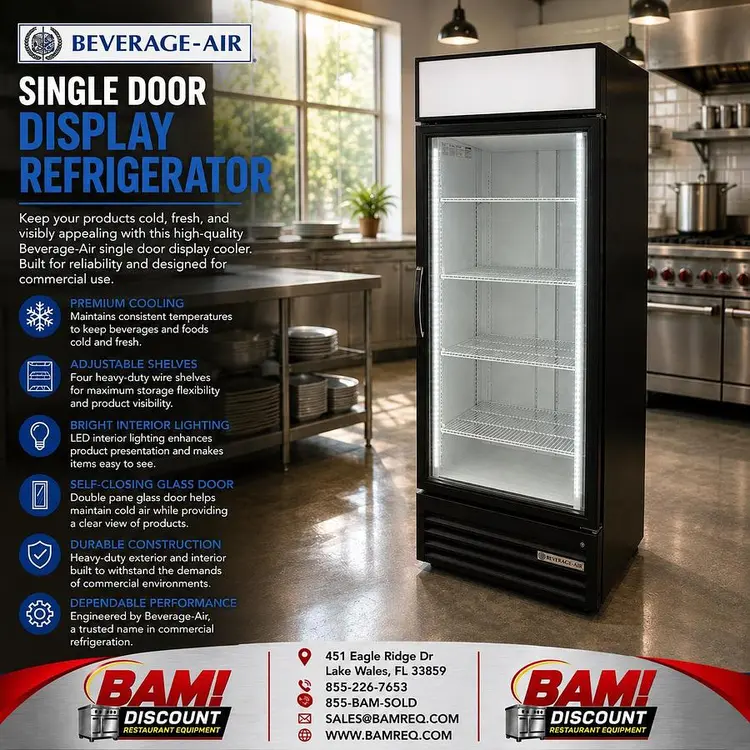 Used BEVERAGE AIR MT27 Display Refrigerators Florida US | BAM Discount Restaurant Equipment #1397966