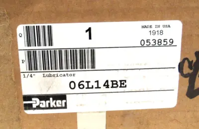 NEW PARKER 06L14BE LUBRICATOR 1/4"