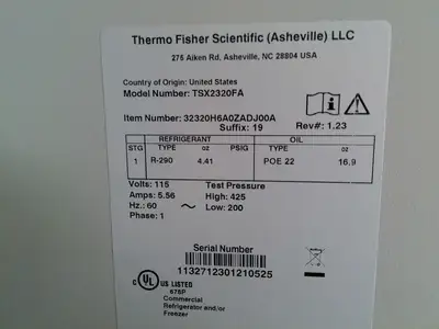 Thermo Scientific TSX2320FA -20C Laboratory Freezer 23Cf FULLY TESTED 2021