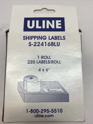 NEW U-LINE BLUE DIRECT THERMAL LABELS 4″×6″
