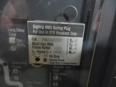 Westinghouse SPB65 Pow-R-Breaker 1600A Frame 1600A Trip Digitrip RMS 500 Used