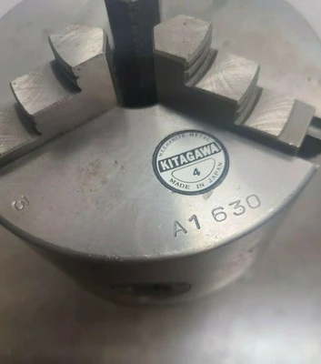 4-1/2" Diameter 3 Jaw Lathe Chuck KITAGAWA 4 A1 630 JAPAN With Morse 5 Arbor