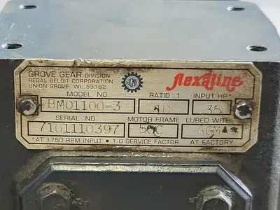 USED GROVE GEAR FLEXALINE BM01100-3