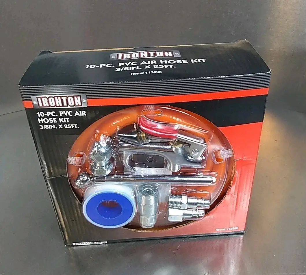 Ironton 10-PC. Pvc Air Hose Kit 3.8in. x 25Ft Loc4C38