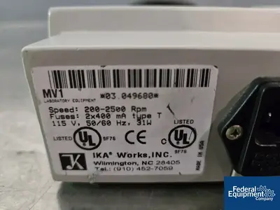 Used IKA (2) IKA Works Inc Model MV1 200-2500RPM Variable Speed Vortexer Miscellaneous Laboratory Equipment Ohio US | Federal Equipment Company #1080175