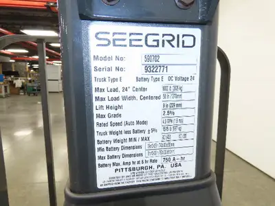 Seegrid Autonomous Robotic Electric Walkie Pallet Jack 8000lb 49" Forks 24V
