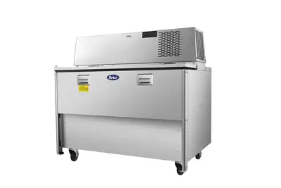 New | in-Stock Atosa New Atosa AMC-4901 49" Forced Air Milk Cooler - Single Access Bottle Coolers Illinois US | Falcon Restaurant Supply #1375560