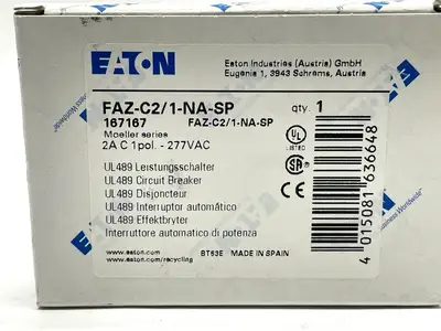 New | in-Stock Eaton FAZ-C2/1-NA-SP Circuit Breakers Michigan US | Maverick Industrial Sales #1389748