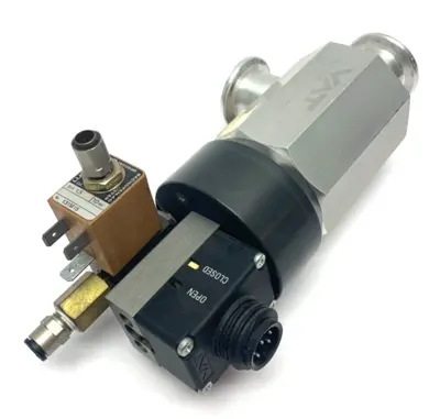 24328-KA41-0001/0463 | VAT  Vacuum Angle Valve w/ Lucifer 131M15 Solenoid Valve - Used