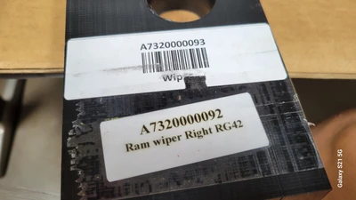 LEFT & RIGHT RAM WIPER UHMW RG42 30X536X110 A7320000092,  A7320000093