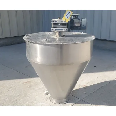 Used 15 Cu. Ft. Stainless Steel Hopper with 3/4HP Agitator