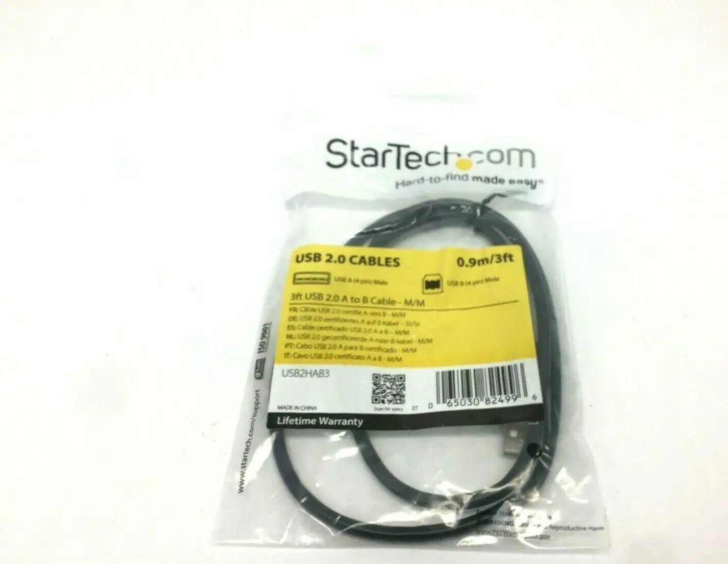 NEW STARTECH 3FT USB 2.0 A TO B CABLE