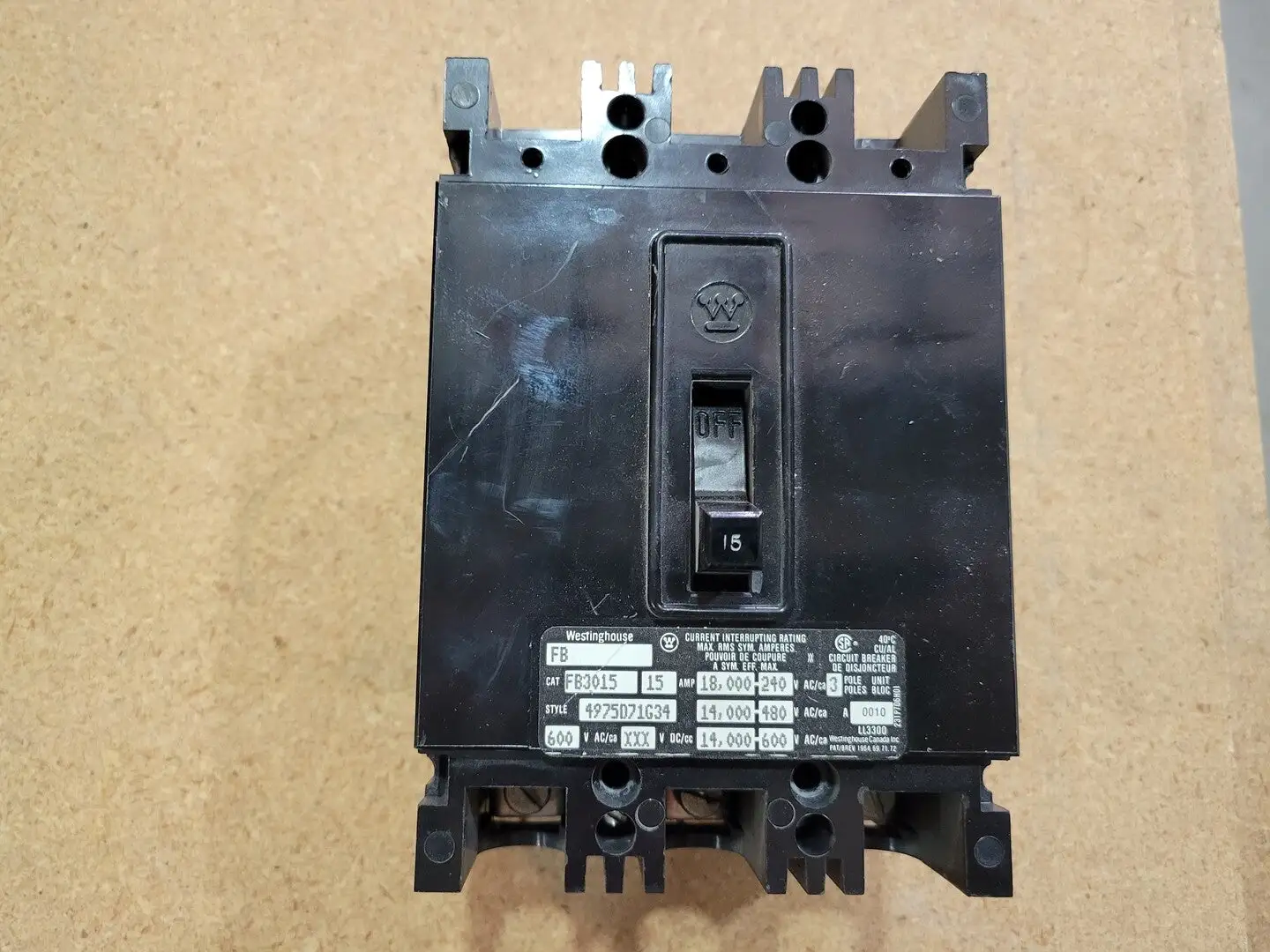 USED WESTINGHOUSE FB3015