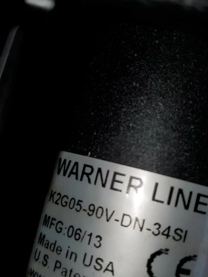 USED WARNER LINEAR K2G05-90V-DN-34SI