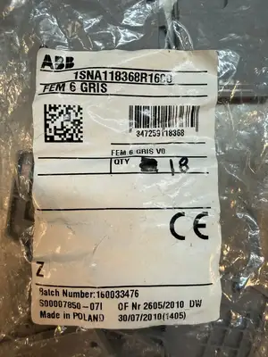 Abb 1SNA118368R1600 Fem 6 Gris V0 Pack of 18 und (7.3.2)