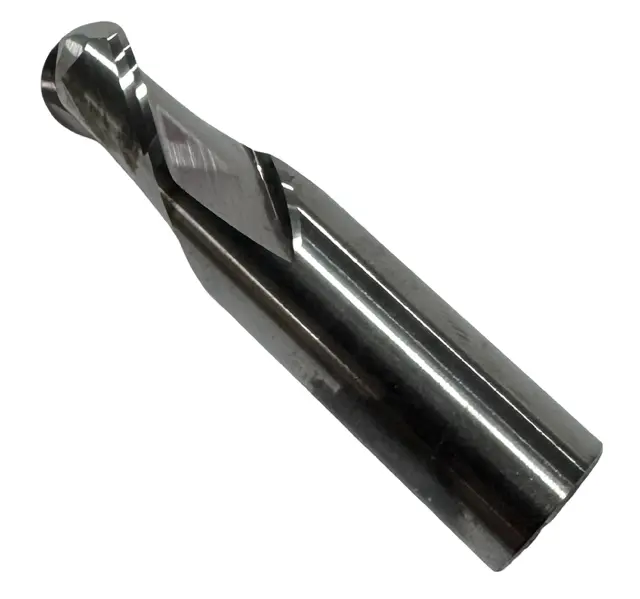 3/8" Carbide Ball End Mill 2 Flute Stub Length USA Made
