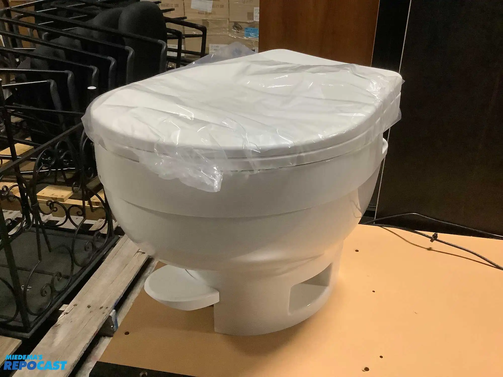 Thetford Aqua-Magic VI Low Profile Foot Flush RV Toilet, CP and OEM, New in Box