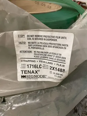 SIGNODE TENAX 2X1488 Polyester Strapping 7/16” x 11,550’ -NEW