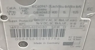 ALLEN BRADLEY 1492-SPM2D030 /D Circuit Breaker 3A 2 Pole 4C-34