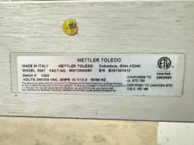 USED METRO TOLEDO SOLO MAX WRAPPER 647  & LABELER 706