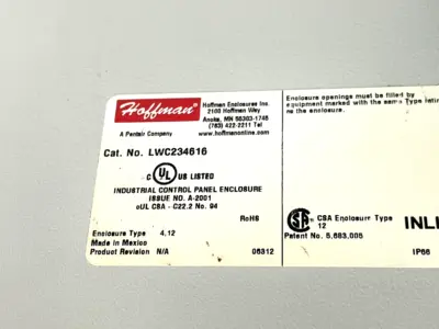 Used Hoffman LWC234616 Electrical Boxes Michigan US | Maverick Industrial Sales #1397127