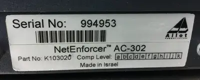 Allot AC-302 NetEnforcer Enterprise Network Management. 3G