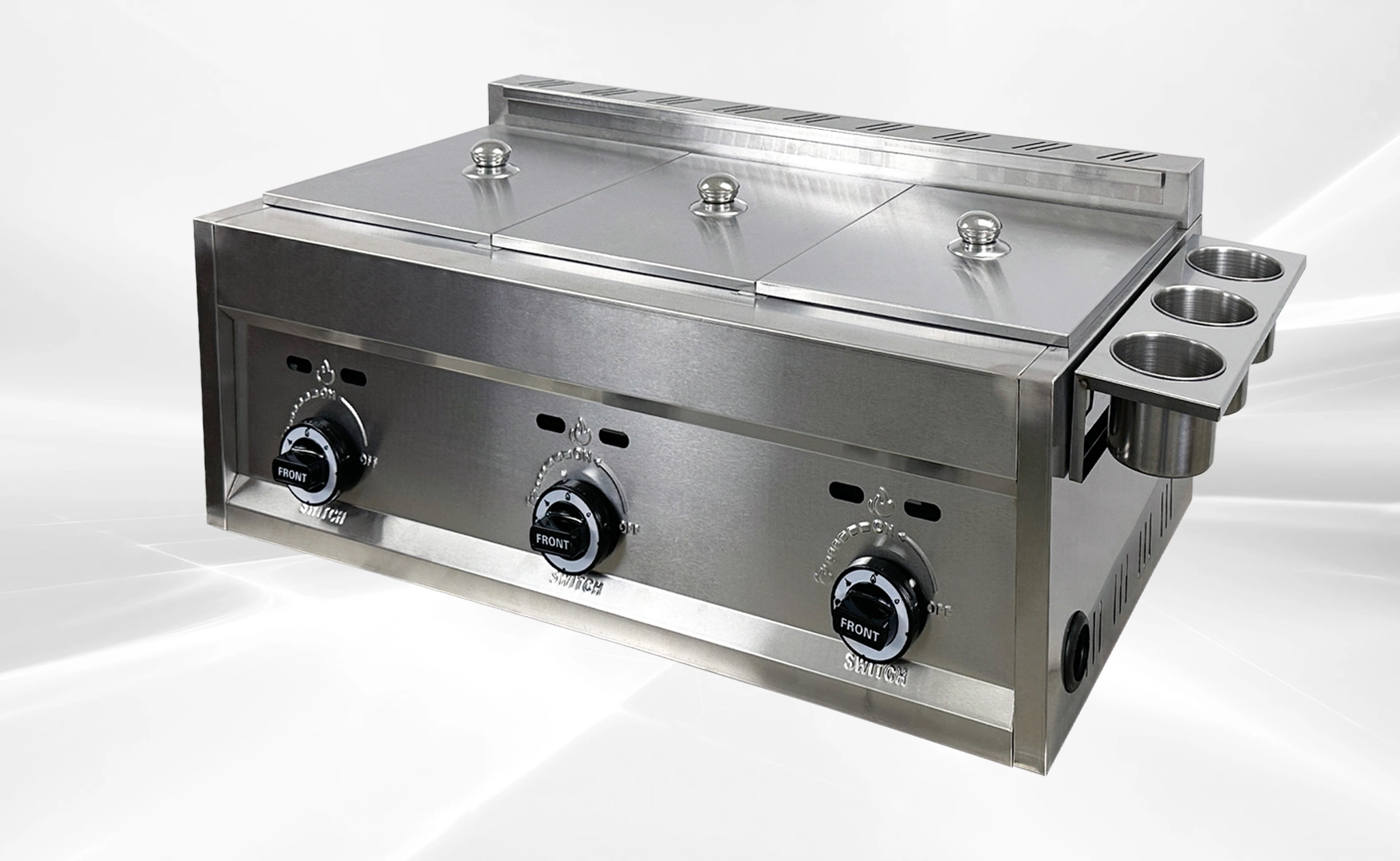 171-0452 10 Gallon 3 Bank Countertop Natural Gas Deep Fryer