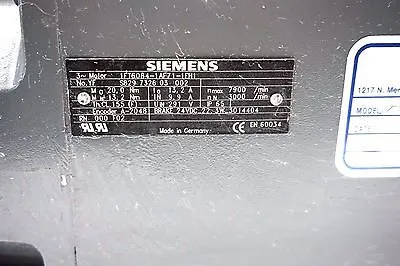 REPAIRED SIEMENS 1FT6084-1AF71-1EH1 MOTOR 1FT60841AF711EH1