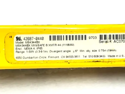 MS4344BR | Omron STI  Safety Light Curtain Receiver w/ MS4344BX Transmitter - Used