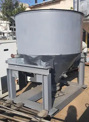 Bin, 45 CF, C/st, 53" x 55", Cone Bottom, Portable #S744335