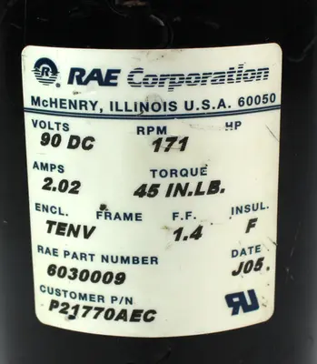 USED RAE CORPORATION P21770AEC