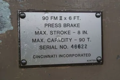 1993 CINCINNATI 90FMIIX6FT Brakes (Press Brakes) | Mohawk Machinery (10)