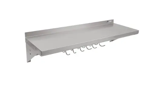 New | in-Stock John Boos New John Boos BHS1248PR Wall Shelf w/ Riser & 1 Bar Pot Rack, 48 x 12" Food, Restaurant, & Bakery Parts & Accessories Illinois US | Falcon Restaurant Supply #1376726