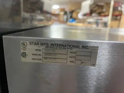 Used Star Used Star 25S Stainless Hotdog Roller Star Ambient Bun Box SS25-BB and Lighted Display 120V Concession Equipment Illinois US | Falcon Restaurant Supply #1375896