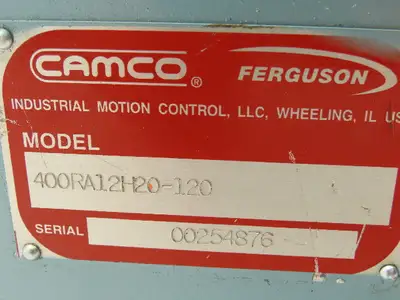 Camco 400RA12H20-120 Rotary Index Drive Gear Reducer 1" Output 12-Stop 120°