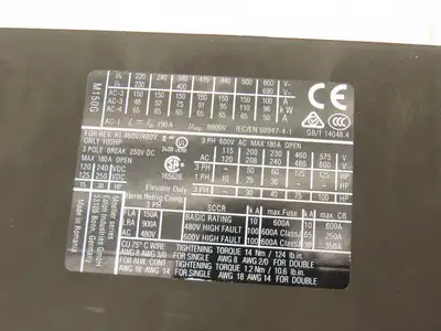 Eaton DIL M150 Contactor Motor Starter 150A 600VAC Overload Relay 70-100A 600V
