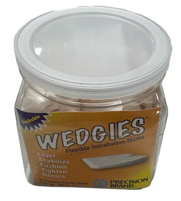 Precision Brand Wedgies White Flexible Installation Shims 30 Pack