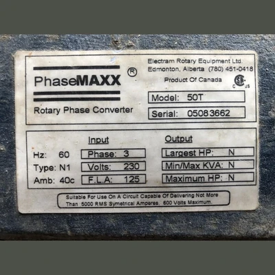 USED PHASEMAXX 50T