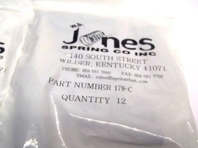 New | in-Stock W.B. Jones Extension Springs 0.343 OD, 0.025 Music Wire 12 Pa Misc Fasteners Michigan US | Maverick Industrial Sales #1396076