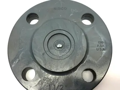 CA16500 | Nibco 4519-H Chemtrol Blind Flange 1-1/2" 4-Hole GRAY SCH 80 150psi Max - New Other