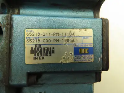 MAC 6521B-211-PM-111DA Pneumatic Double Solenoid Valve 4/2-Pos 120V w/Sub-Base