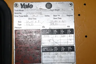 USED YALE GLC030BFNUAF082