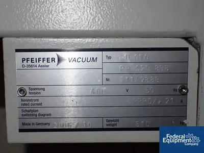USED Pfeiffer Vacuum Pfeiffer Vacuum System, Model WU910, 754 CFM
