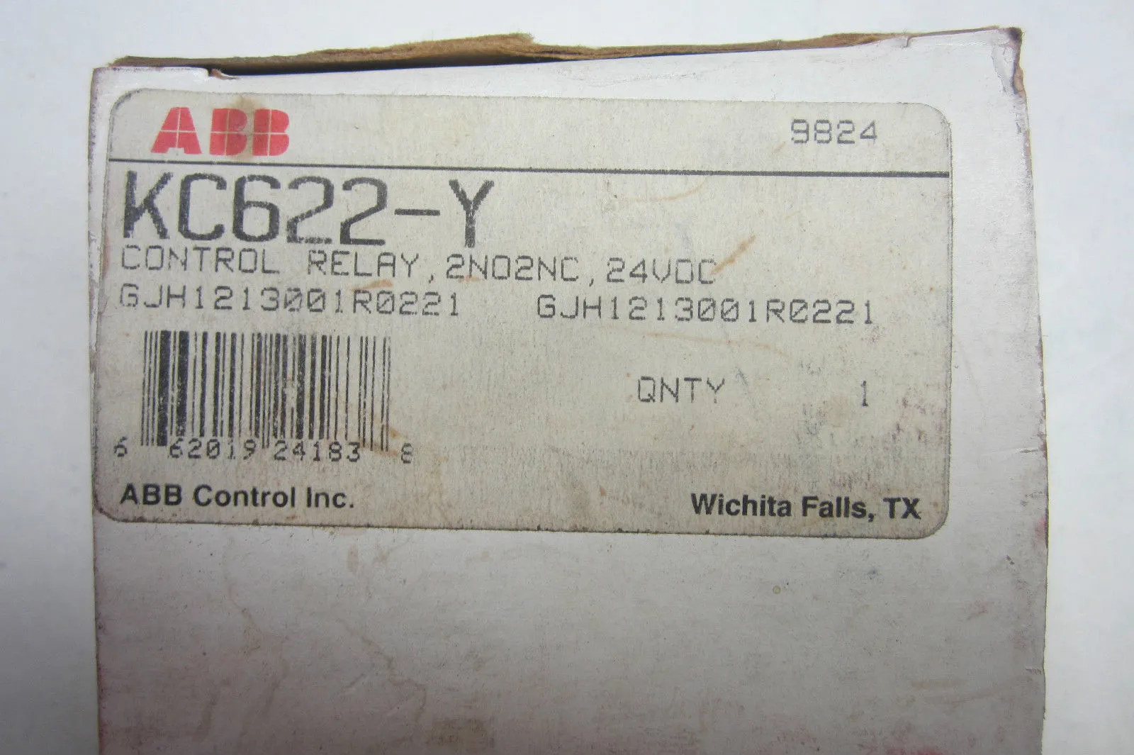 NEW ABB KC622-Y CONTROL RELAY KC622Y