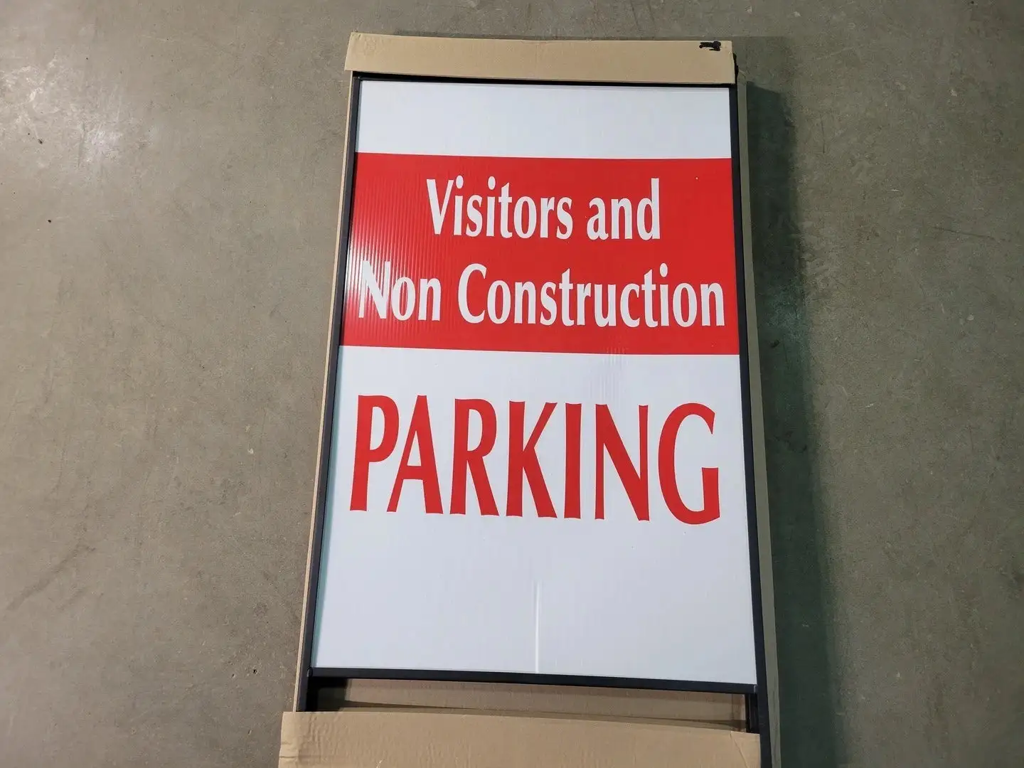 42" x 24" Portable Visitors and Non Construction Parking Sign w/ A-Frame