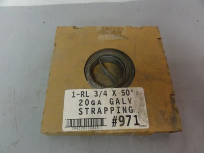 1-RL 3/4" X 50' 20GA Galvanized Steel Strapping #971 New