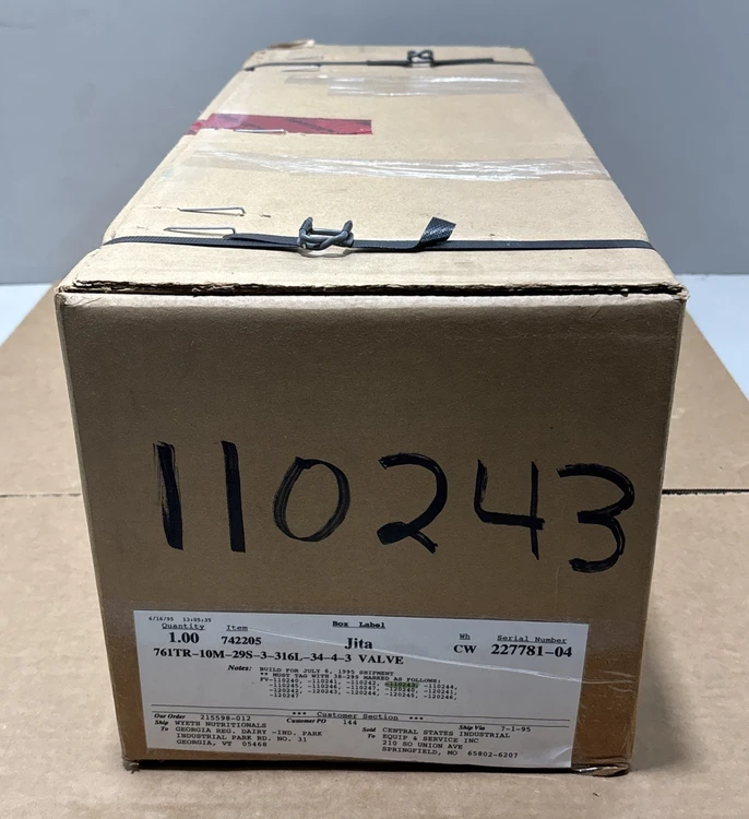New | in-Stock Alfa Laval 761TR-10M-29S-3-316L-34-4-3 Valves/Fittings Indiana US | J&J Industrial Supply #1542774