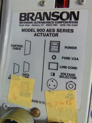 Branson 941AES Ultrasonic Welder Intelligent Actuator 900 Series Used